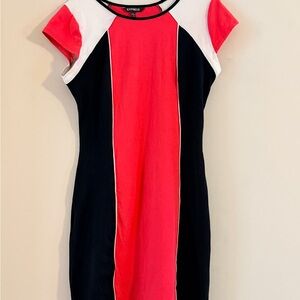 Express Colorful Color-Block Mini Dress Size M